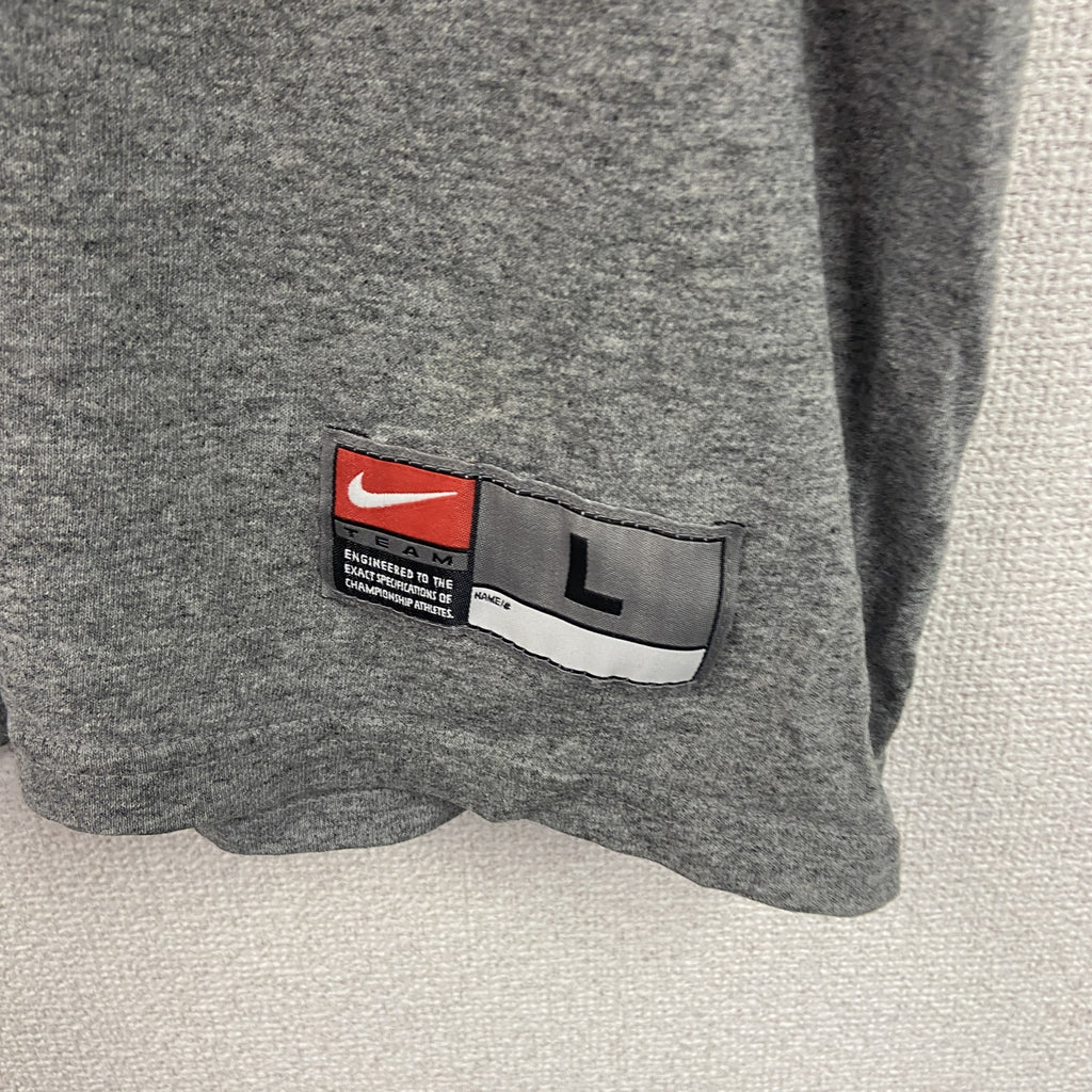 90s　NIKE　ナイキ　半袖カレッジプリントTシャツ　ヴィンテージ　灰色　グレー　Lサイズ