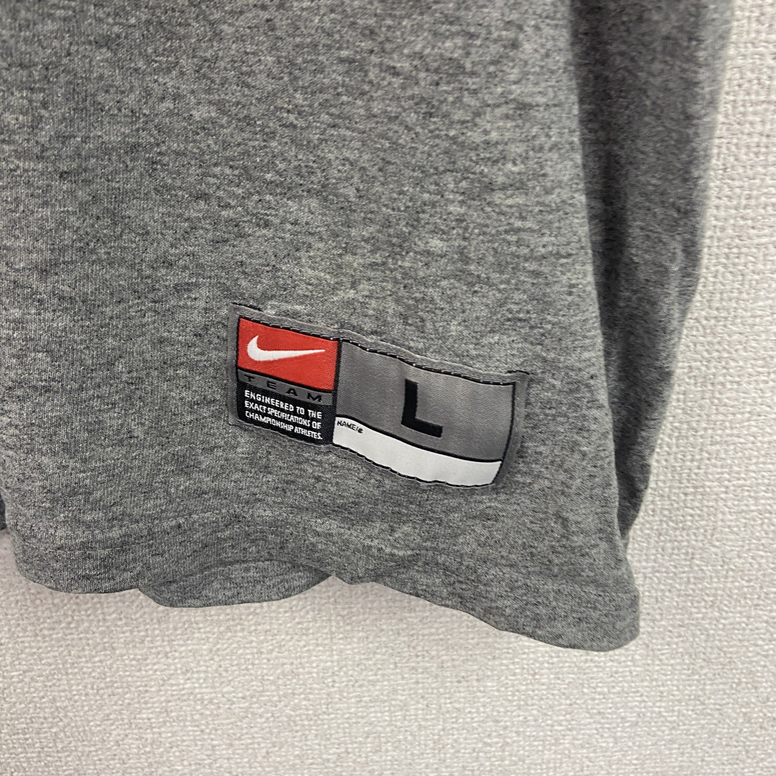 90s　NIKE　ナイキ　半袖カレッジプリントTシャツ　ヴィンテージ　灰色　グレー　Lサイズ