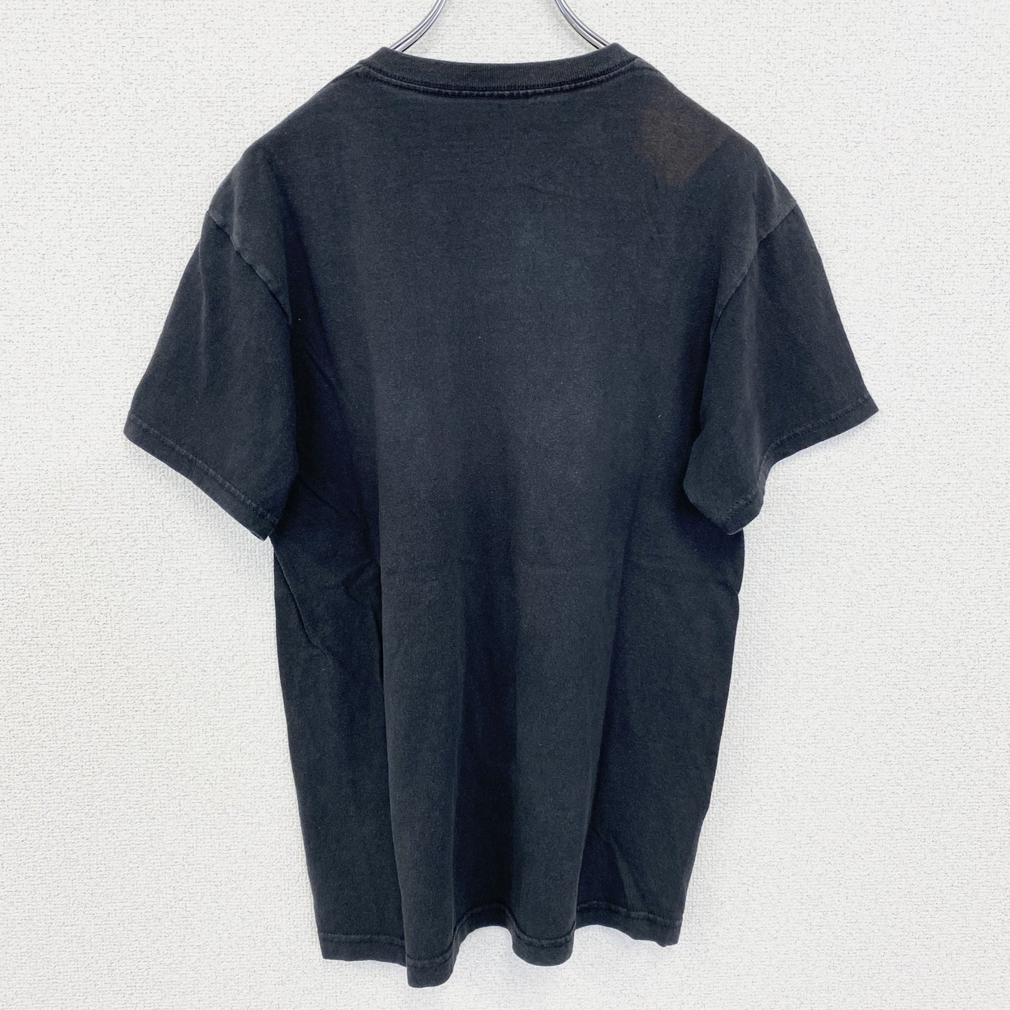 古着 used　DISOBEY　ガイ・フォークス　半袖デザインプリントTシャツ　黒　ブラック　クルーネック