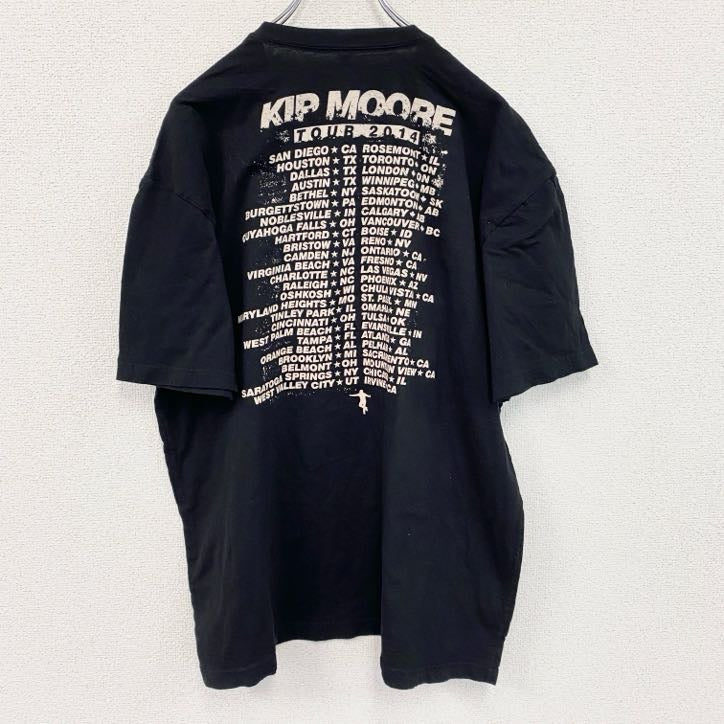 Next Level　KIP MOORE　キップムーア　半袖プリントTシャツ　音楽T　人物T　黒　ブラック　XLサイズ