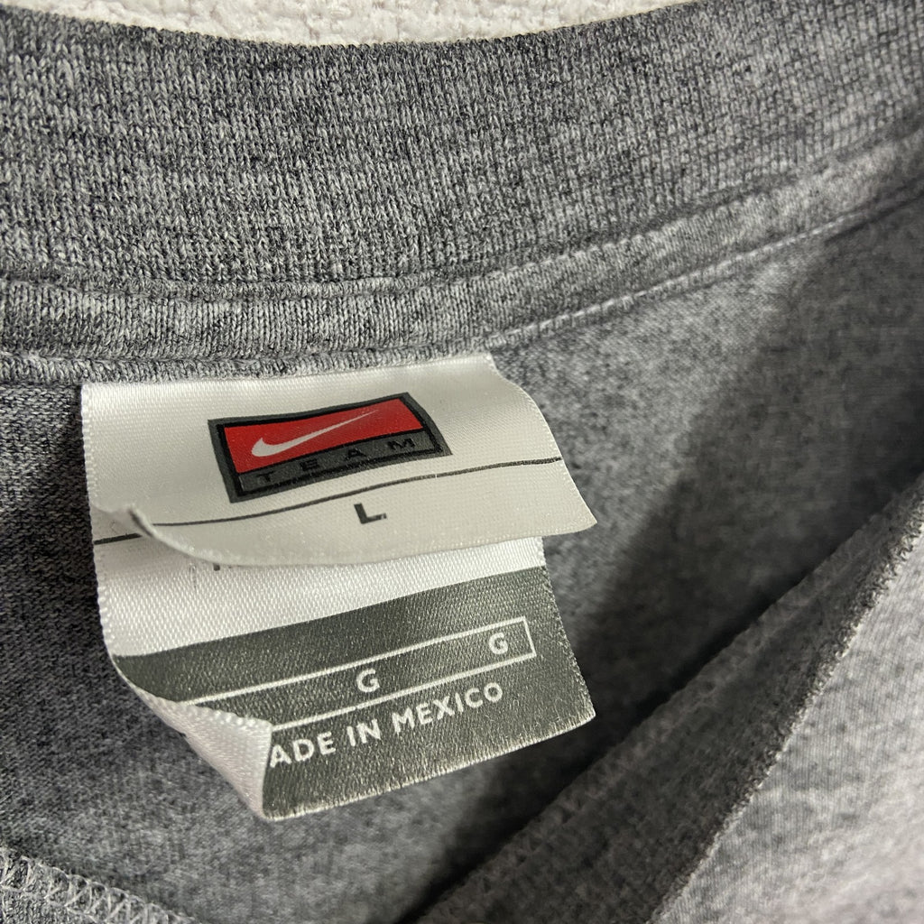 90s　NIKE　ナイキ　半袖カレッジプリントTシャツ　ヴィンテージ　灰色　グレー　Lサイズ
