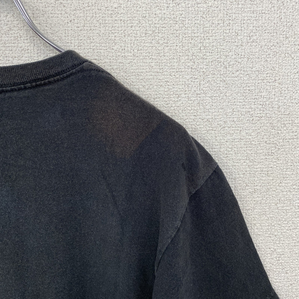 古着 used　DISOBEY　ガイ・フォークス　半袖デザインプリントTシャツ　黒　ブラック　クルーネック