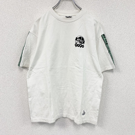 9090　ナインティナインティ　FR2　エフアールツー　半袖プリントTシャツ　白　　クルーネックホワイト　Mサイズ