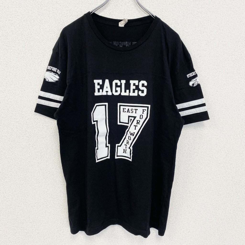 古着 used　EAGLES イーグルス　半袖プリントTシャツ　IL TEXAS　黒　ブラック　クルーネック　Lサイズ