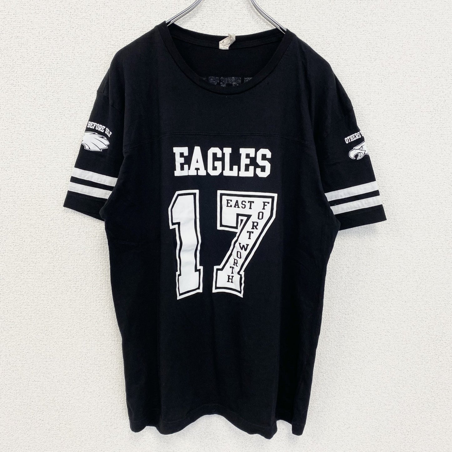 古着 used　EAGLES イーグルス　半袖プリントTシャツ　IL TEXAS　黒　ブラック　クルーネック　Lサイズ