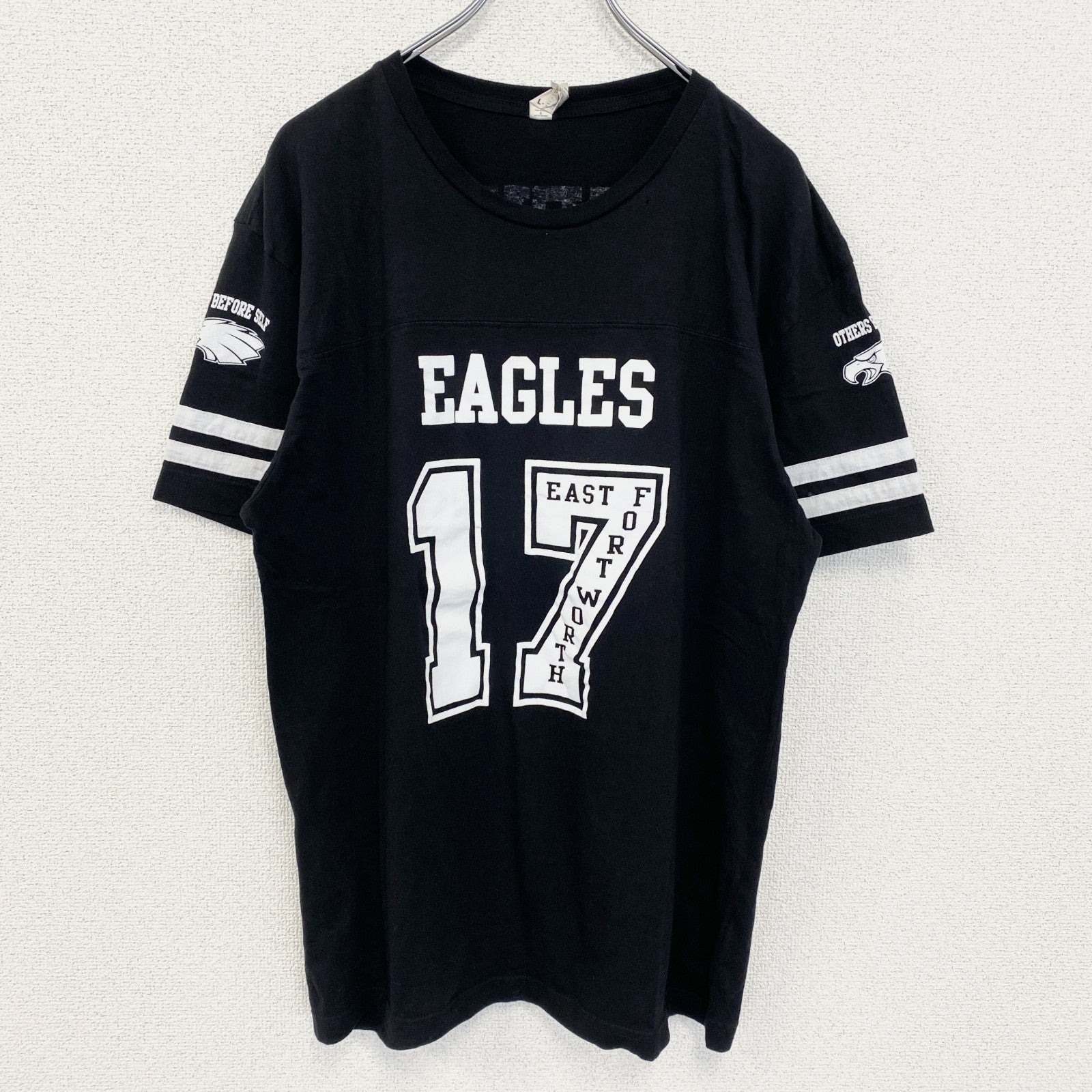 古着 used　EAGLES イーグルス　半袖プリントTシャツ　IL TEXAS　黒　ブラック　クルーネック　Lサイズ