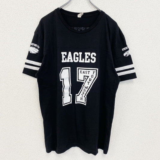 古着 used　EAGLES イーグルス　半袖プリントTシャツ　IL TEXAS　黒　ブラック　クルーネック　Lサイズ
