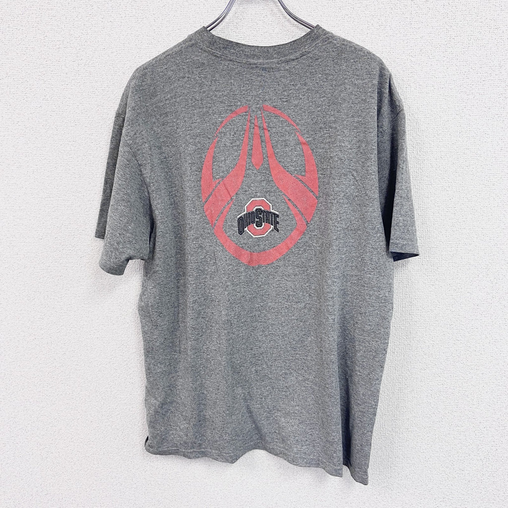 90s　NIKE　ナイキ　半袖カレッジプリントTシャツ　ヴィンテージ　灰色　グレー　Lサイズ