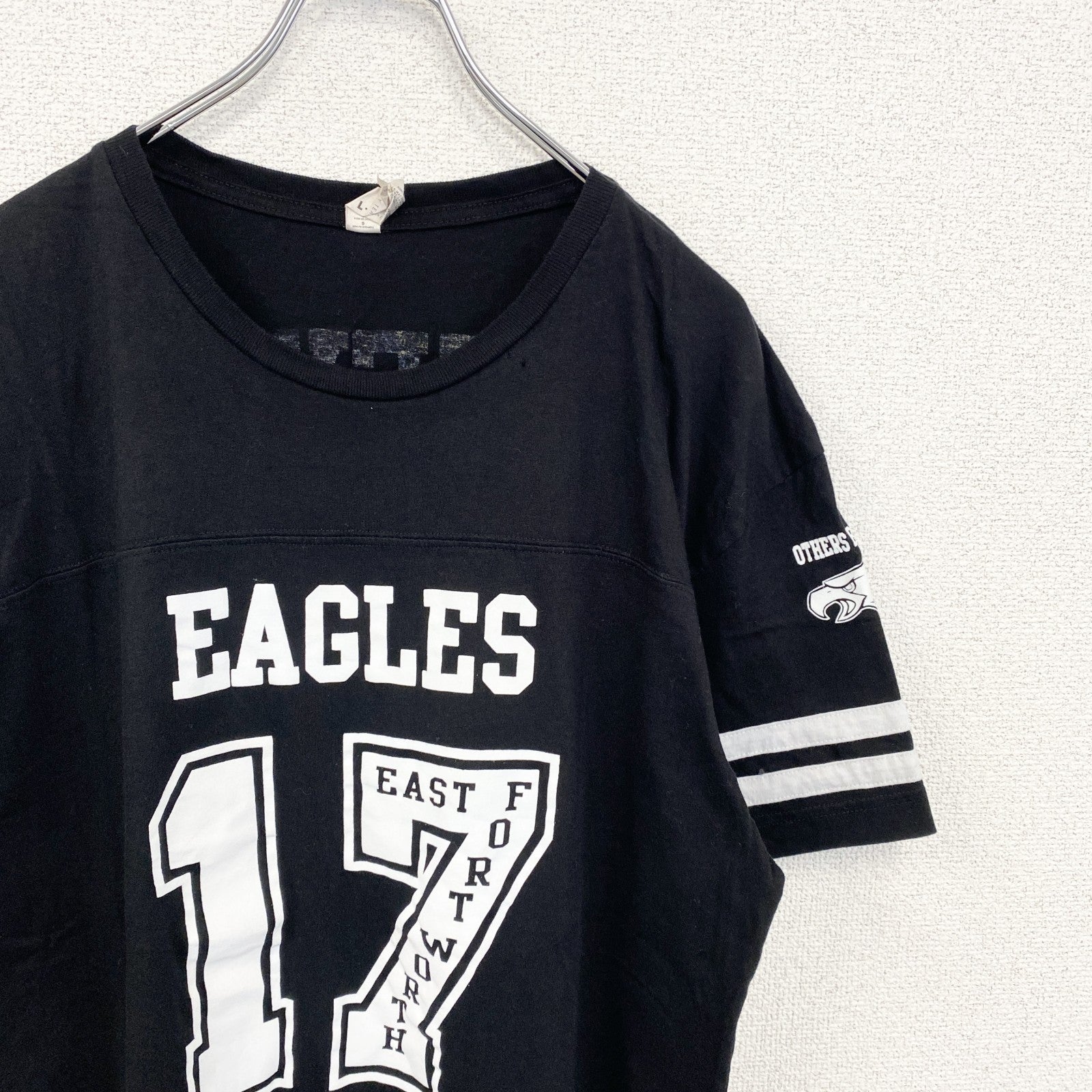 古着 used　EAGLES イーグルス　半袖プリントTシャツ　IL TEXAS　黒　ブラック　クルーネック　Lサイズ