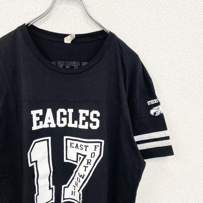 古着 used　EAGLES イーグルス　半袖プリントTシャツ　IL TEXAS　黒　ブラック　クルーネック　Lサイズ
