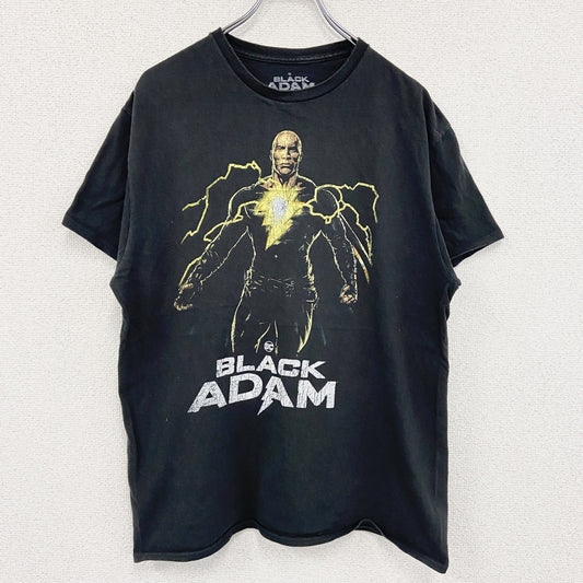 BLACK ADAM　ブラックアダム　半袖プリントTシャツ　アメリカンコミックT　黒　ブラック　Lサイズ
