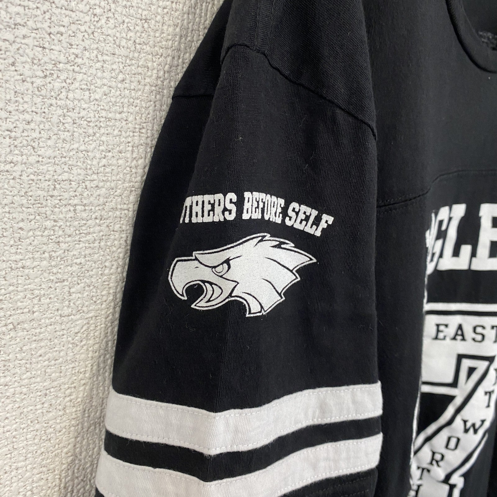 古着 used　EAGLES イーグルス　半袖プリントTシャツ　IL TEXAS　黒　ブラック　クルーネック　Lサイズ