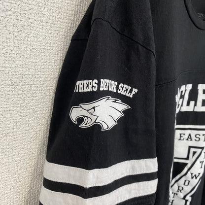 古着 used　EAGLES イーグルス　半袖プリントTシャツ　IL TEXAS　黒　ブラック　クルーネック　Lサイズ