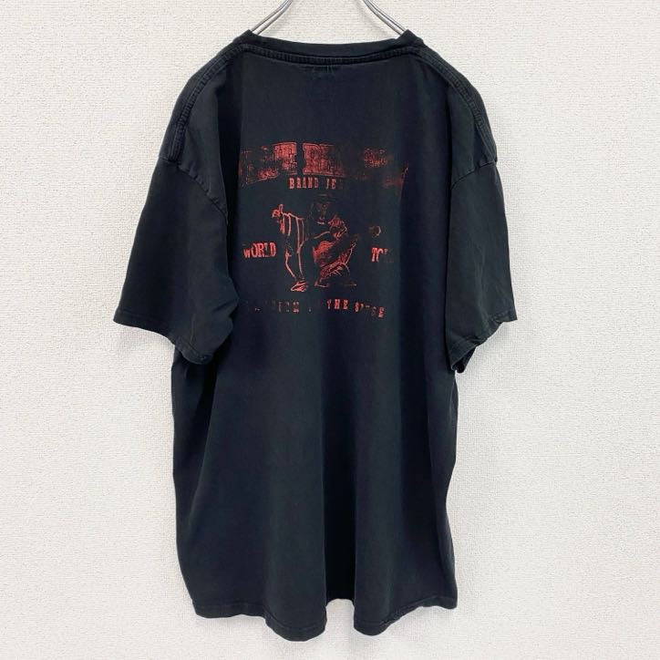 TRUE RELIGION　トゥルーレリジョン　半袖プリントTシャツ　刺繡ロゴ　黒　ブラック　2XLサイズ