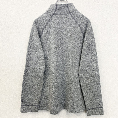 古着 used　Champion　チャンピオン　長袖ハーフジップスウェット　ハイネックトレーナー　ポイント刺繍　グレー　Mサイズ