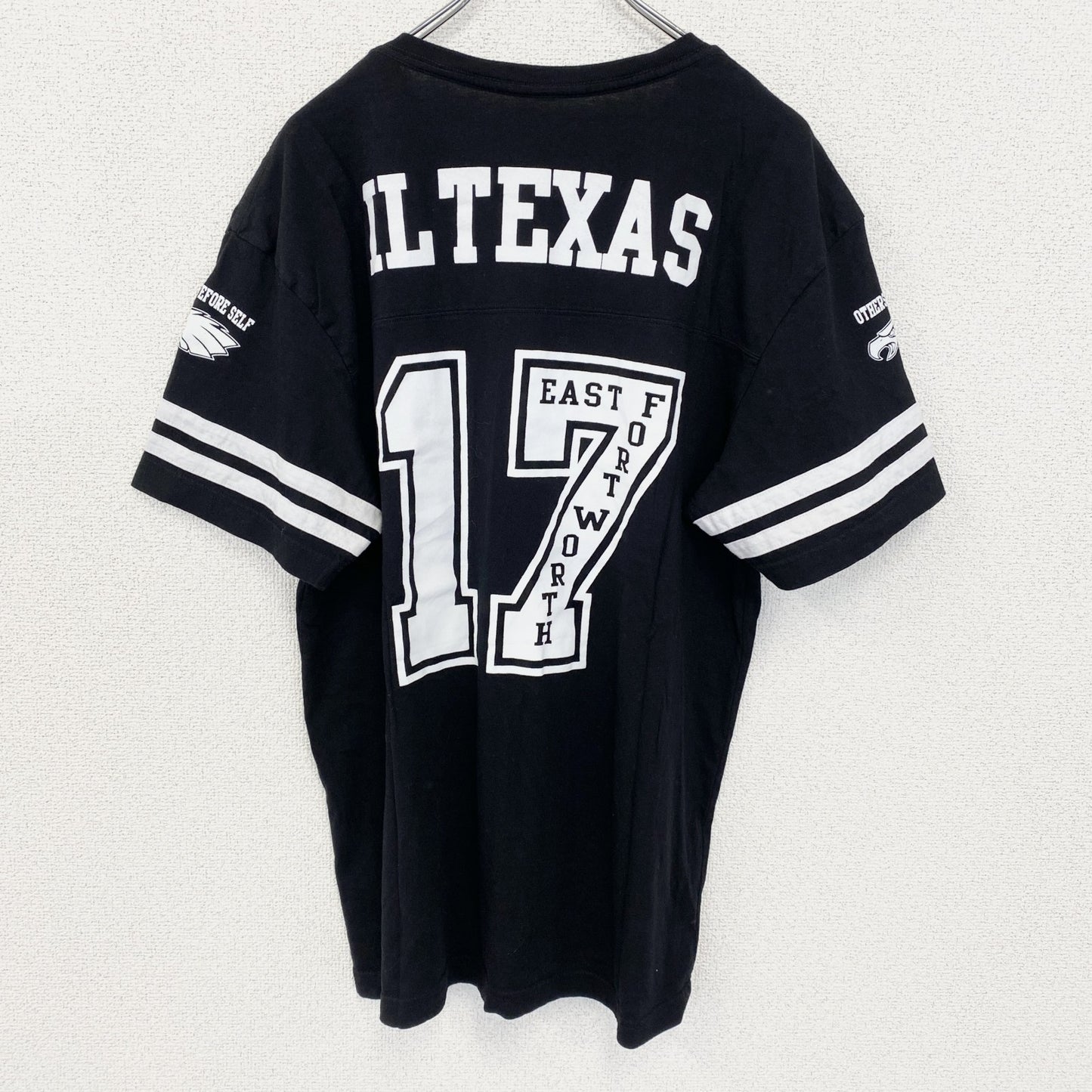 古着 used　EAGLES イーグルス　半袖プリントTシャツ　IL TEXAS　黒　ブラック　クルーネック　Lサイズ