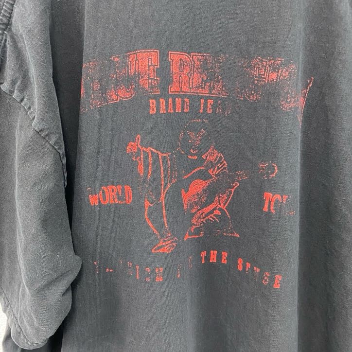 TRUE RELIGION　トゥルーレリジョン　半袖プリントTシャツ　刺繡ロゴ　黒　ブラック　2XLサイズ