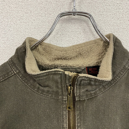 WOLVERINE　ウルヴァリン　フルジップダックベスト　ボアカラー　茶色　ブラウン　Lサイズ