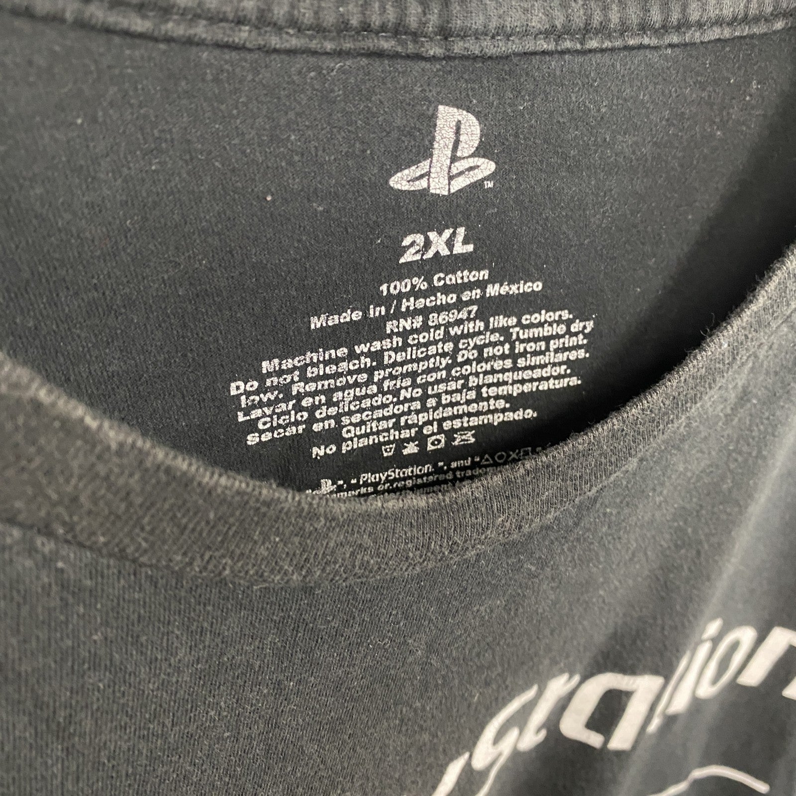 Play Station　プレイステーション　半袖プリントTシャツ　ゲームT　黒　ブラック　2XLサイズ