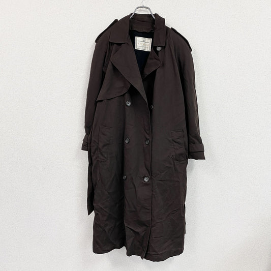 TOWNE　LONDON FOG　ロンドンフォグ　ダブルトレンチコート　茶色　ブラウン　10サイズ