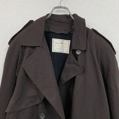 TOWNE　LONDON FOG　ロンドンフォグ　ダブルトレンチコート　茶色　ブラウン　10サイズ
