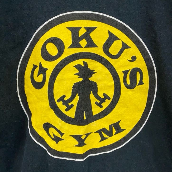 GILDAN　ギルダン　GOKUS GYM　孫悟空　ドラゴンボール　半袖プリントTシャツ　アニメT　ジムT　黒　ブラック　Mサイズ