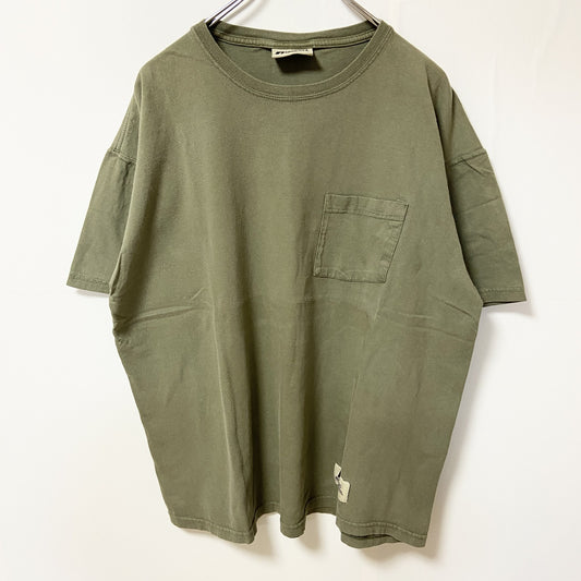 古着 used　RUSSELL ATHLETIC ラッセルアスレチック　半袖無地Tシャツ　ノームコア　シンプル　カーキ　Lサイズ