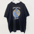 古着 used　B&C ビー&シー　半袖デザインプリントTシャツ　セサミストリート　クッキーモンスター　カジュアル　黒　Lサイズ
