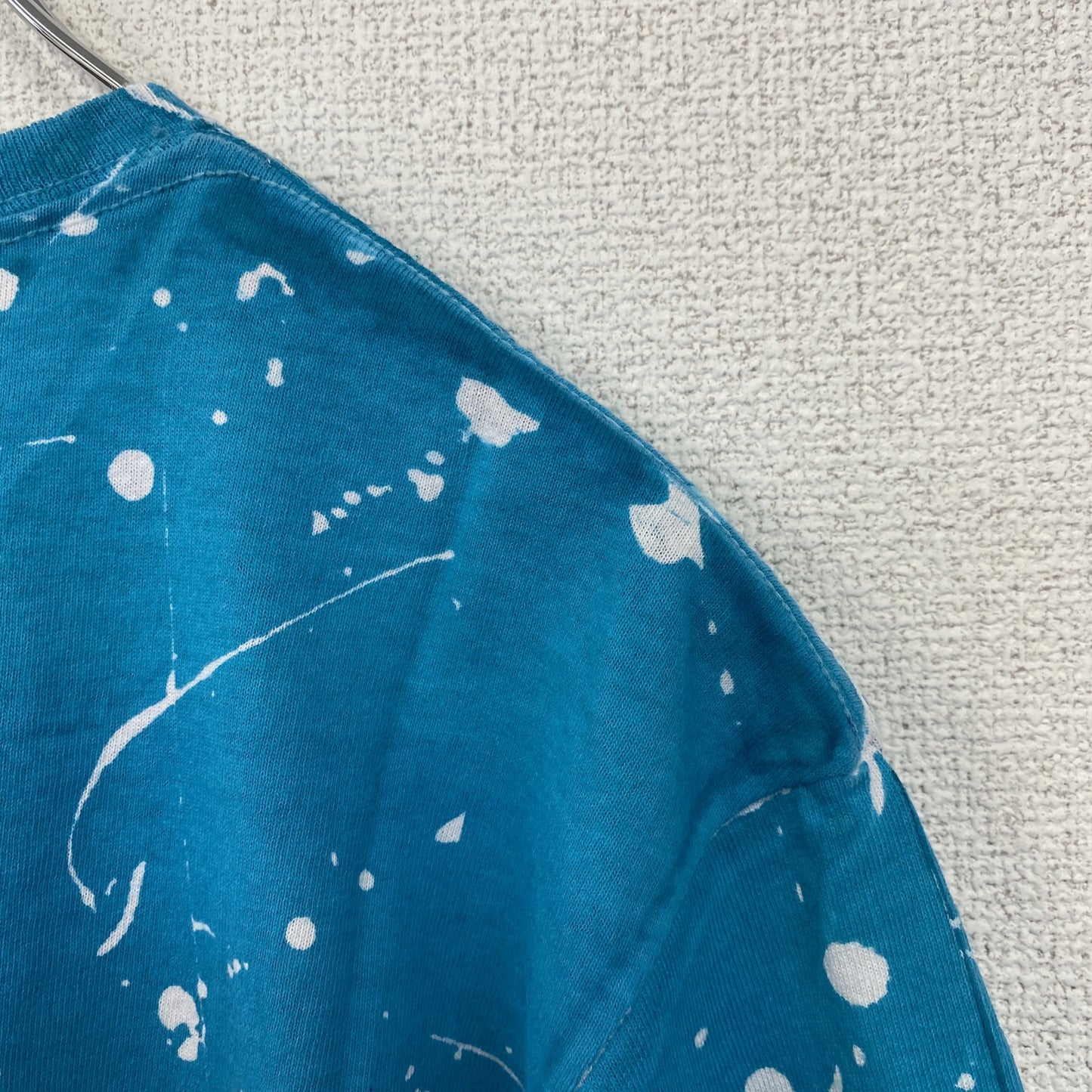 古着 used　Disney　ディズニー　半袖公式キャラクタープリントTシャツ　Mickey　ミッキーマウス　水色　紫　Mサイズ