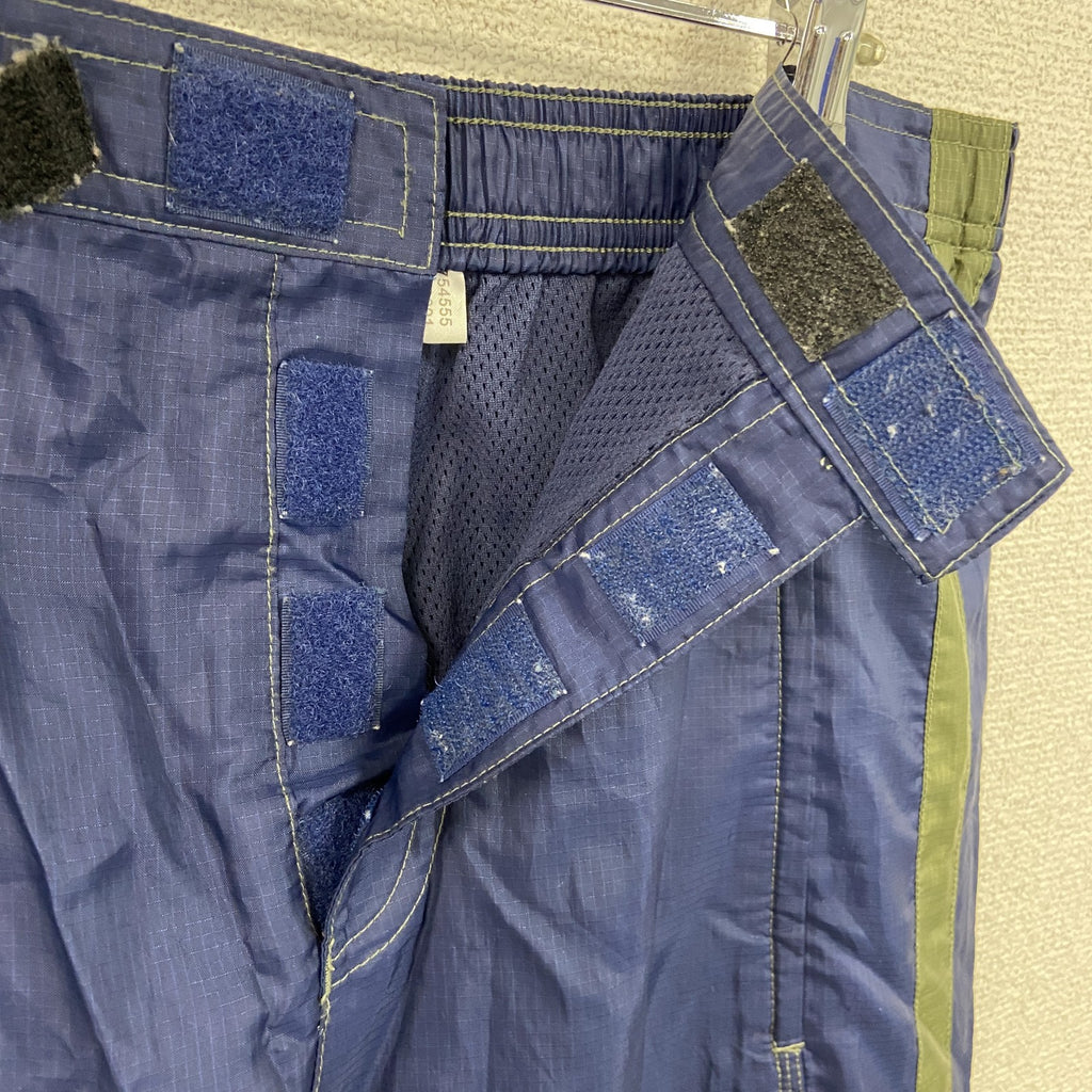 90s　adidas　アディダス　トラックパンツ/ジャージパンツ　リップストップ　パフォーマンスロゴ　刺繍ロゴ　紺　ネイビー　Mサイズ