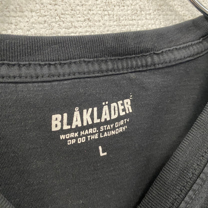BLAKLADER　半袖プリントTシャツ　黒　ブラック　Lサイズ