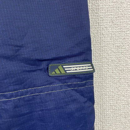 90s　adidas　アディダス　トラックパンツ/ジャージパンツ　リップストップ　パフォーマンスロゴ　刺繍ロゴ　紺　ネイビー　Mサイズ