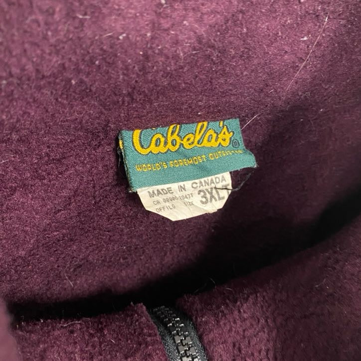 Cabela’ｓ　カベラス　フルジップフリースジャケット/ボアジャケット　ボルドー　3XLTサイズ