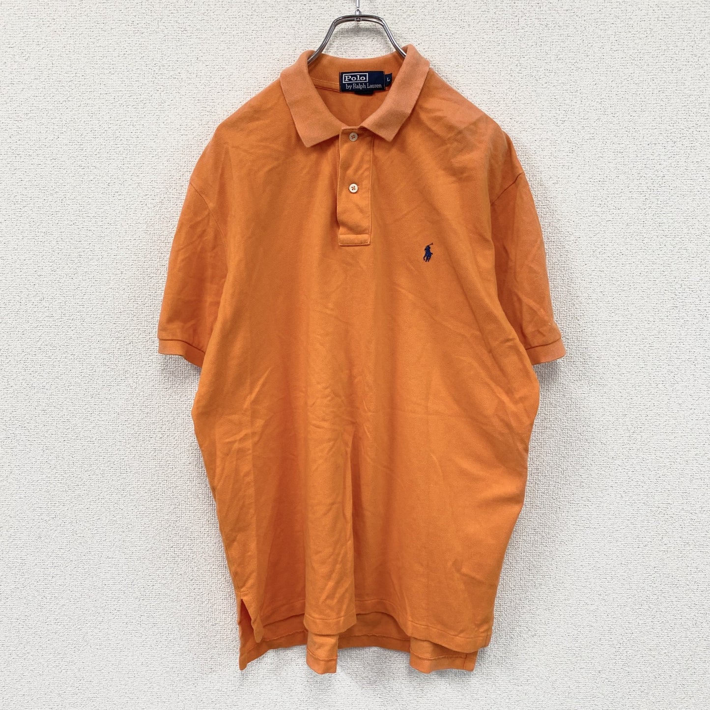 POLO by Ralph Lauren　ラルフローレン　US OPEN 2005　半袖ポロシャツ　刺繍ロゴ　オレンジ　Lサイズ