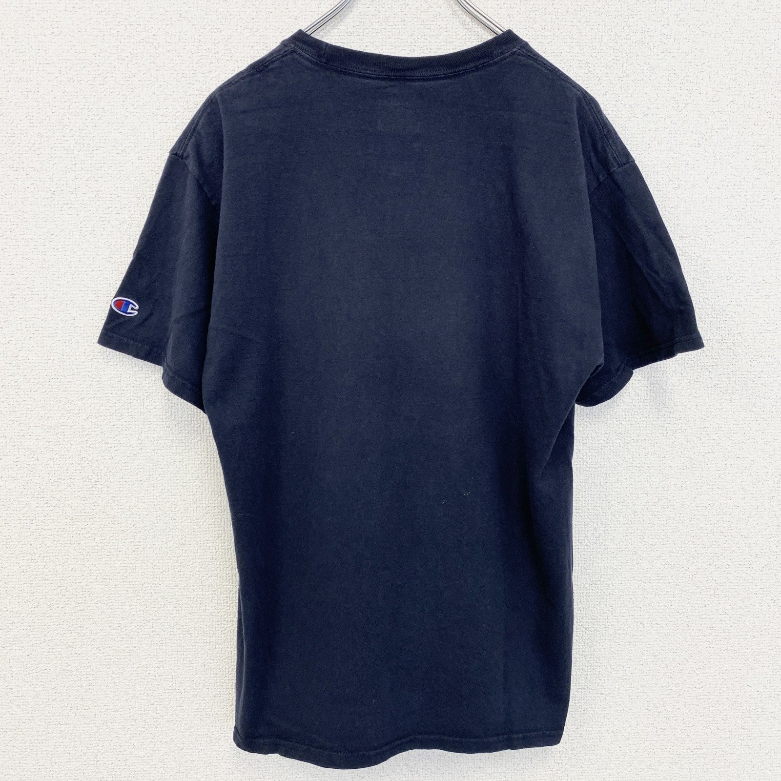 古着 used　Champion　チャンピオン　半袖プリントTシャツ　ノートルダム　バスケットボール　ネイビー　Mサイズ
