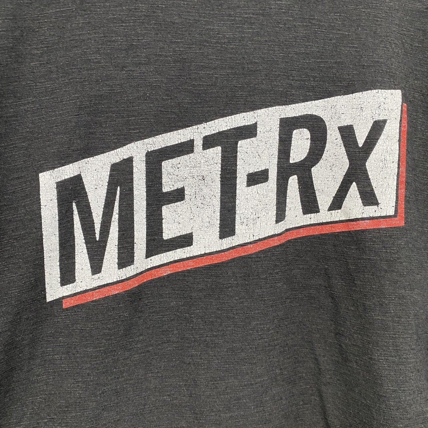 MET-Rx　メトレックス　半袖プリントTシャツ　企業ロゴ　デカロゴ　クルーネック　黒　ブラック　XLサイズ
