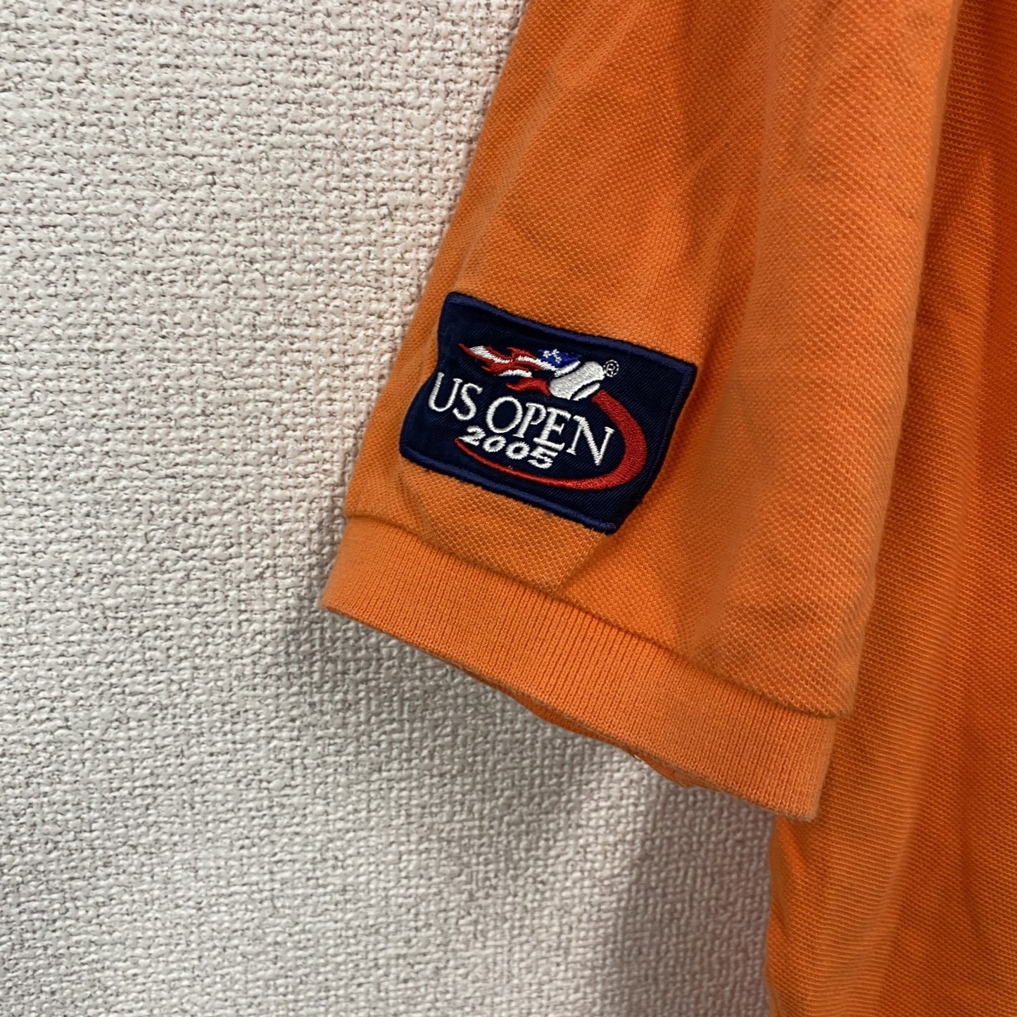 POLO by Ralph Lauren　ラルフローレン　US OPEN 2005　半袖ポロシャツ　刺繍ロゴ　オレンジ　Lサイズ