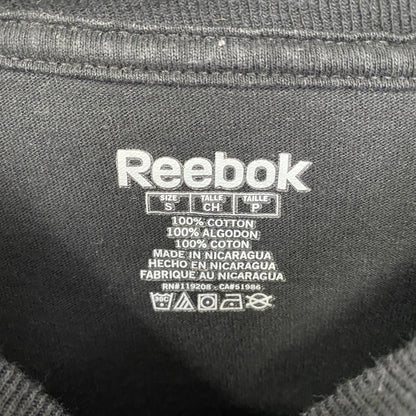 古着 used　Reebok　リーボック　半袖クルーネックプリントTシャツ　スーパーボウル　黒　ブラック　Sサイズ
