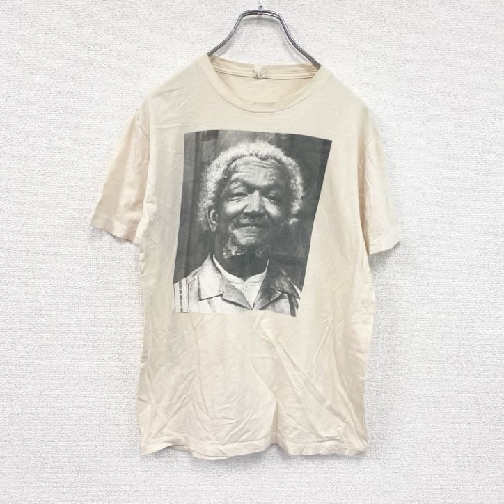 サンフォードアンドサン　レッドフォックス　半袖プリントTシャツ　人物T 　オフホワイト　クリーム　Mサイズ