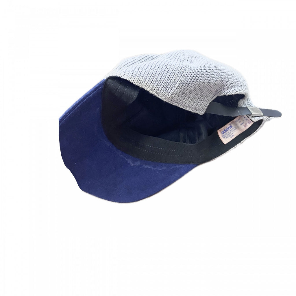 ～90s　adidas　アディダス　ベースボールキャップ　パフォーマンスロゴ　バイカラー　グレー　紺　ネイビー