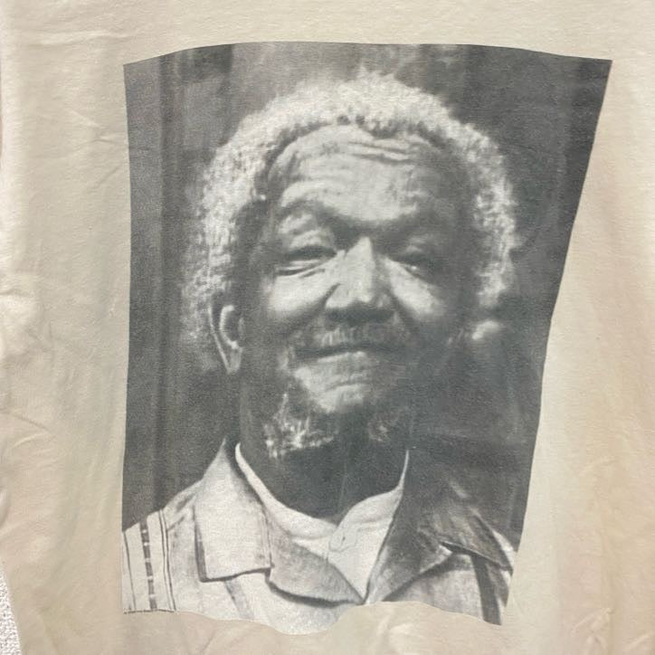 サンフォードアンドサン　レッドフォックス　半袖プリントTシャツ　人物T 　オフホワイト　クリーム　Mサイズ