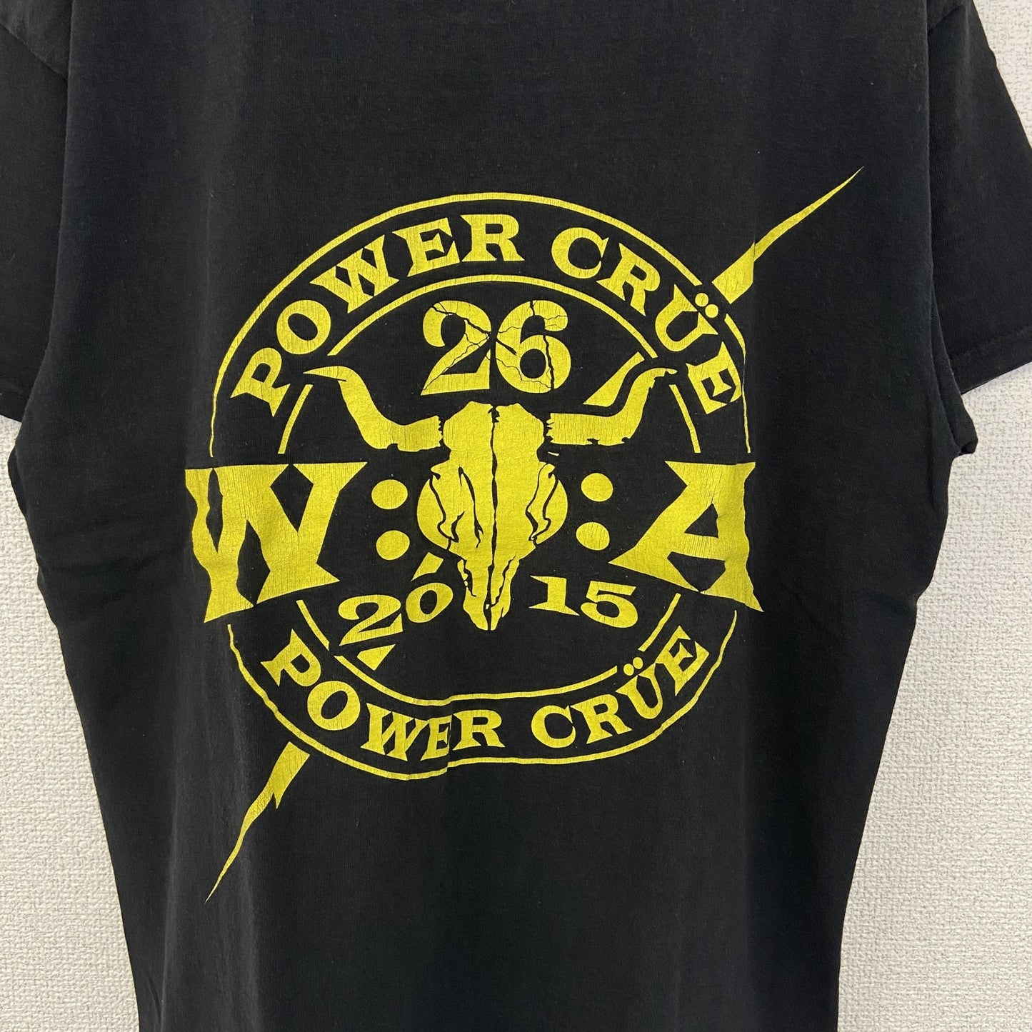 古着 used　FRUIT OF THE LOOM　半袖プリントTシャツ　POWER CURE　クルーネック　レトロ　Lサイズ