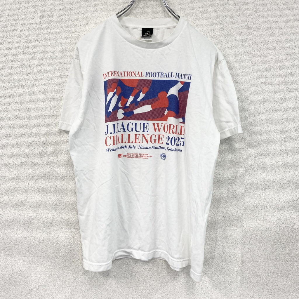 J.LEAGUE WORLD CHALLENGE 2025　Jリーグ　半袖プリントTシャツ　白　ホワイト　Lサイズ
