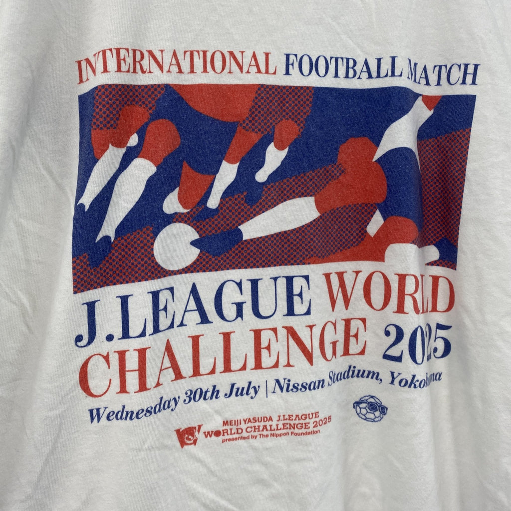 J.LEAGUE WORLD CHALLENGE 2025　Jリーグ　半袖プリントTシャツ　白　ホワイト　Lサイズ