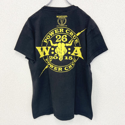 FRUIT OF THE LOOM　半袖プリントミュージックTシャツ　Wacken Open Air　デカロゴ　黒　ブラック　Lサイズ
