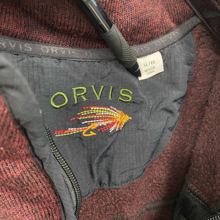 ORVIS　オービス　フリースベスト/ボアベスト　ポケット付　ボルドー　XLサイズ