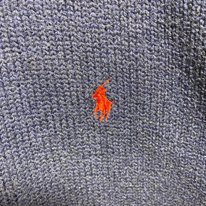90s　Polo by Ralph Lauren　ラルフローレン　クルーネックニットセーター　ネイビー　XLサイズ