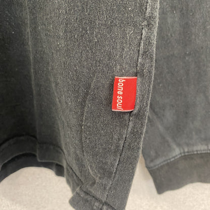 古着 used B ONE SOUL ビー ワン ソウル　長袖デザインTシャツ　ダックデュード　クルーネック　黒　Lサイズ