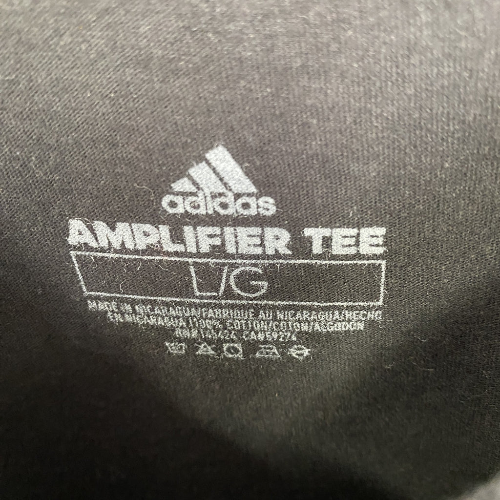 古着 used　adidas　アディダス　半袖クルーネックプリントTシャツ　NCAA　バスケットボール　黒　ブラック　Lサイズ