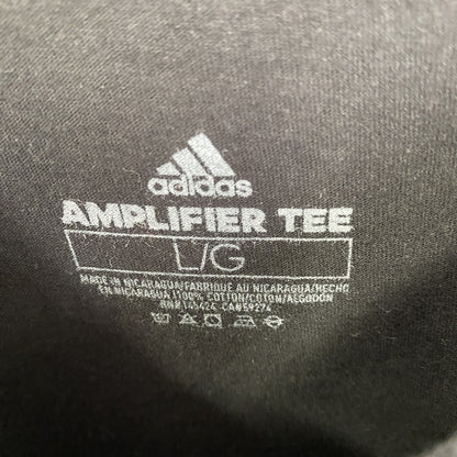 古着 used　adidas　アディダス　半袖クルーネックプリントTシャツ　NCAA　バスケットボール　黒　ブラック　Lサイズ